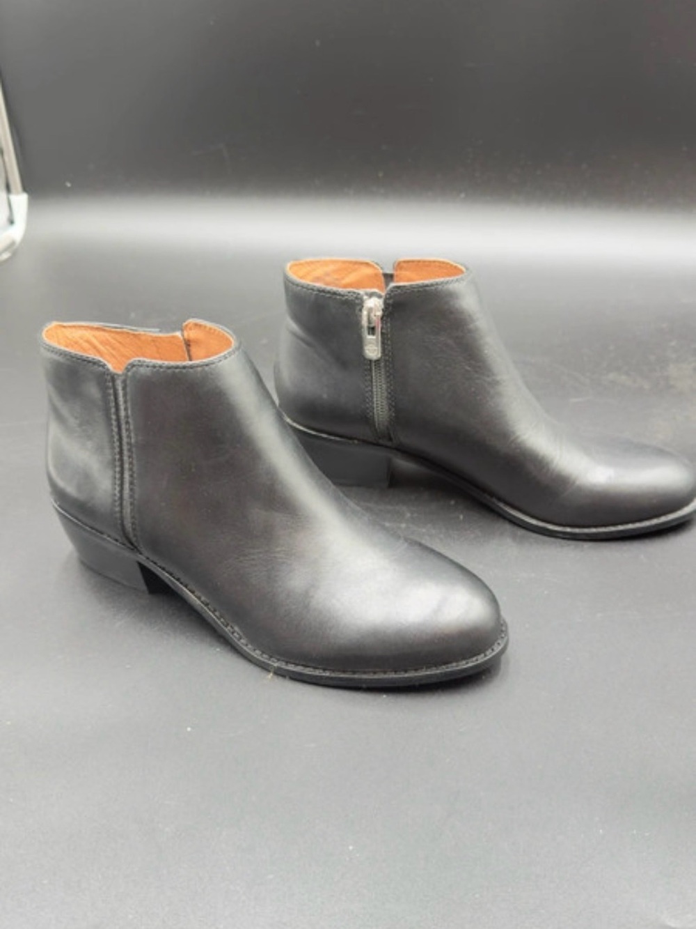 ANTONIO MELANI Black Leather Women's Ankle Heeled Boots